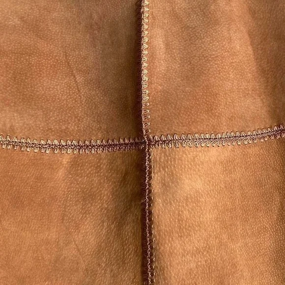 Vtg leather patchwork skirt - Picture 5 of 8